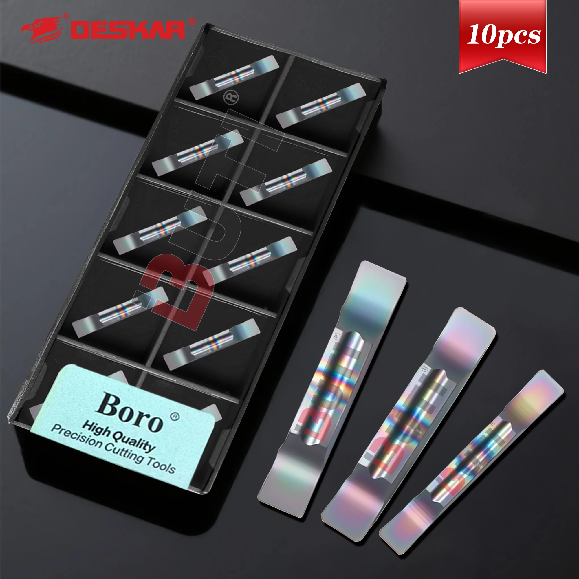 MGGN150/200/300/400/500-JM TF618 DESKAR Original Seven Color Quenched Steel Ultra Hard Wear-Resistant Lathe Cutting Groove Blade