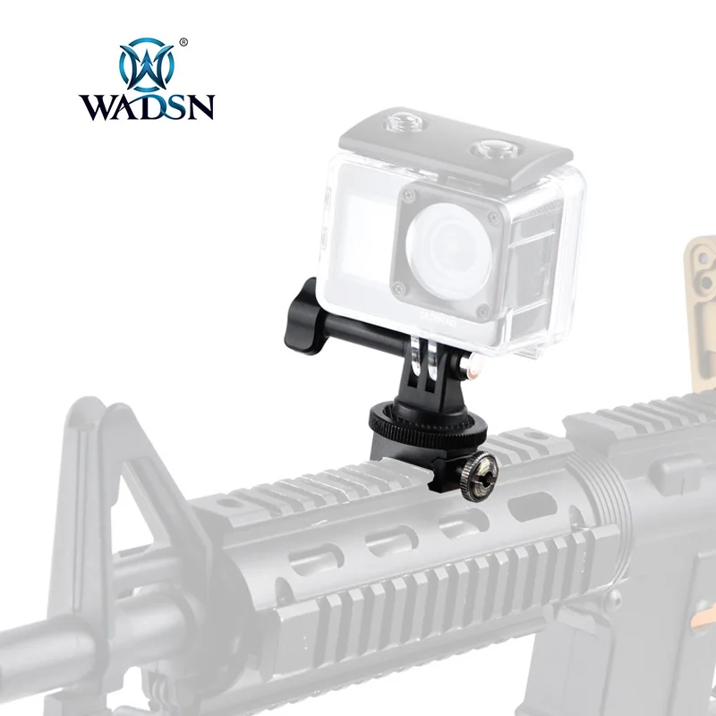 WADSN Gopro sports camera Mount For 20mm Picatinny Rail Hunting Airsoft Accessories gun first person shooting Youtube video