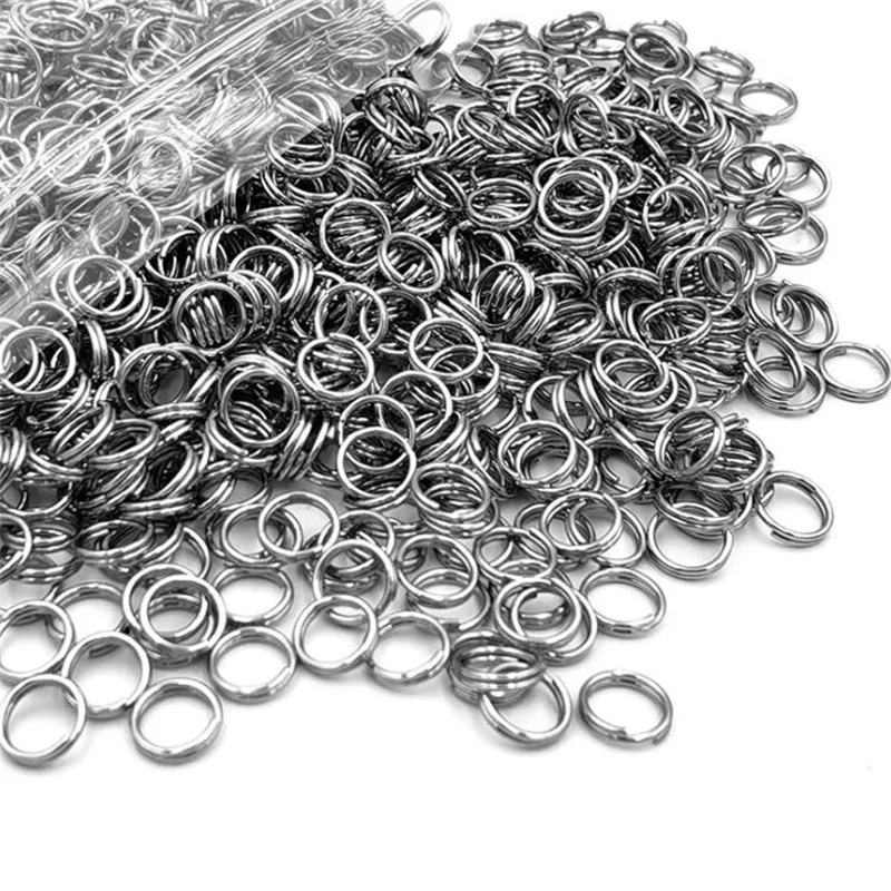 100pcs/bag Stainless Steel Open Jump Rings Double Loops Split Rings Connectors For Diy Jewelry Making Findings Accessories