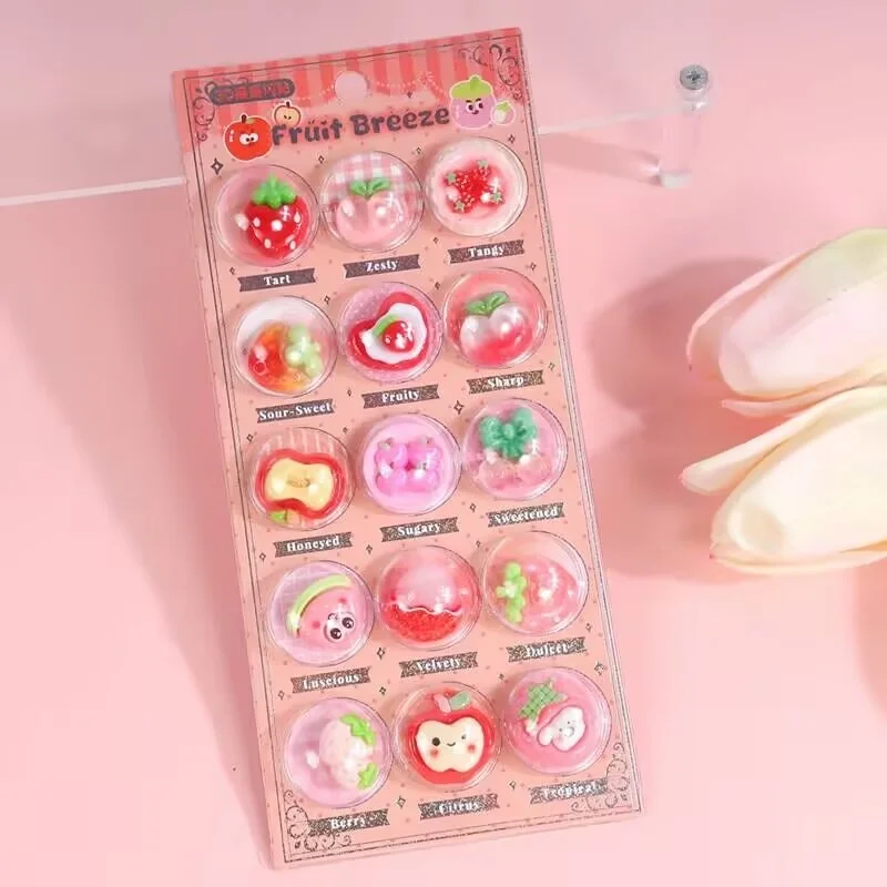 12pcs/lot Creative Fruits Sticker Cute Scrapbook DIY Diary Decorative Sealing Sticker Album Stick Label