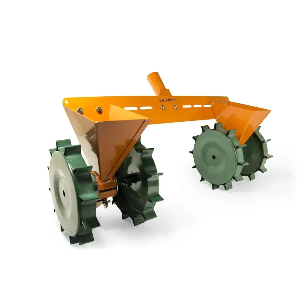 수동 2 줄 야채 파종기, 쉬운 조립, 줄 거리 조절, 빠른 심기, 범용 금속 도구, 옥수수 콩, 양파 무