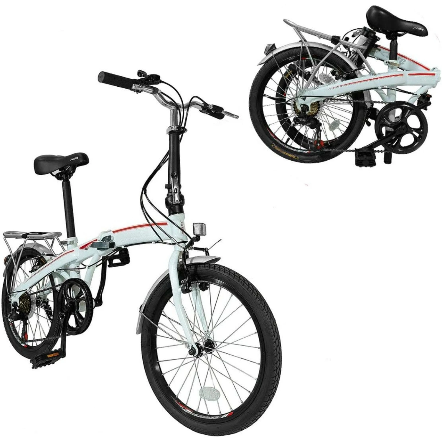 

20" 7 Speed Folding Compact City Commuter Bike (NOT an Electric Bike)