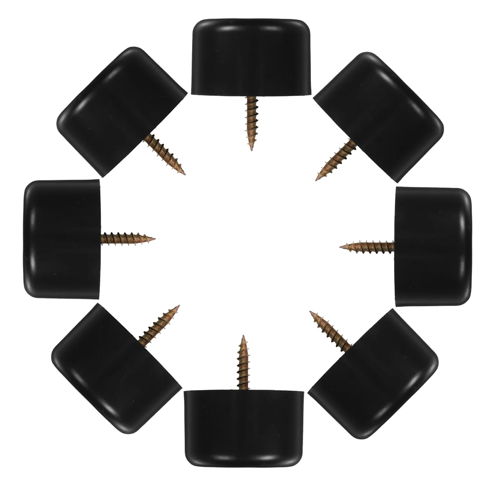 

8Pcs Round Furniture Legs Plastic Sofa Replacement Feet Anti Scratch Base for Couch Cabinet Chair End Table Stable