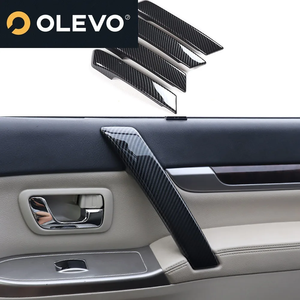 

Подходит для Mitsubishi Pajero V93/V97 2007-2020, 4 шт., цвет углеродного волокна, боковая дверная ручка, накладка, внутренняя модификация, автозапчасти