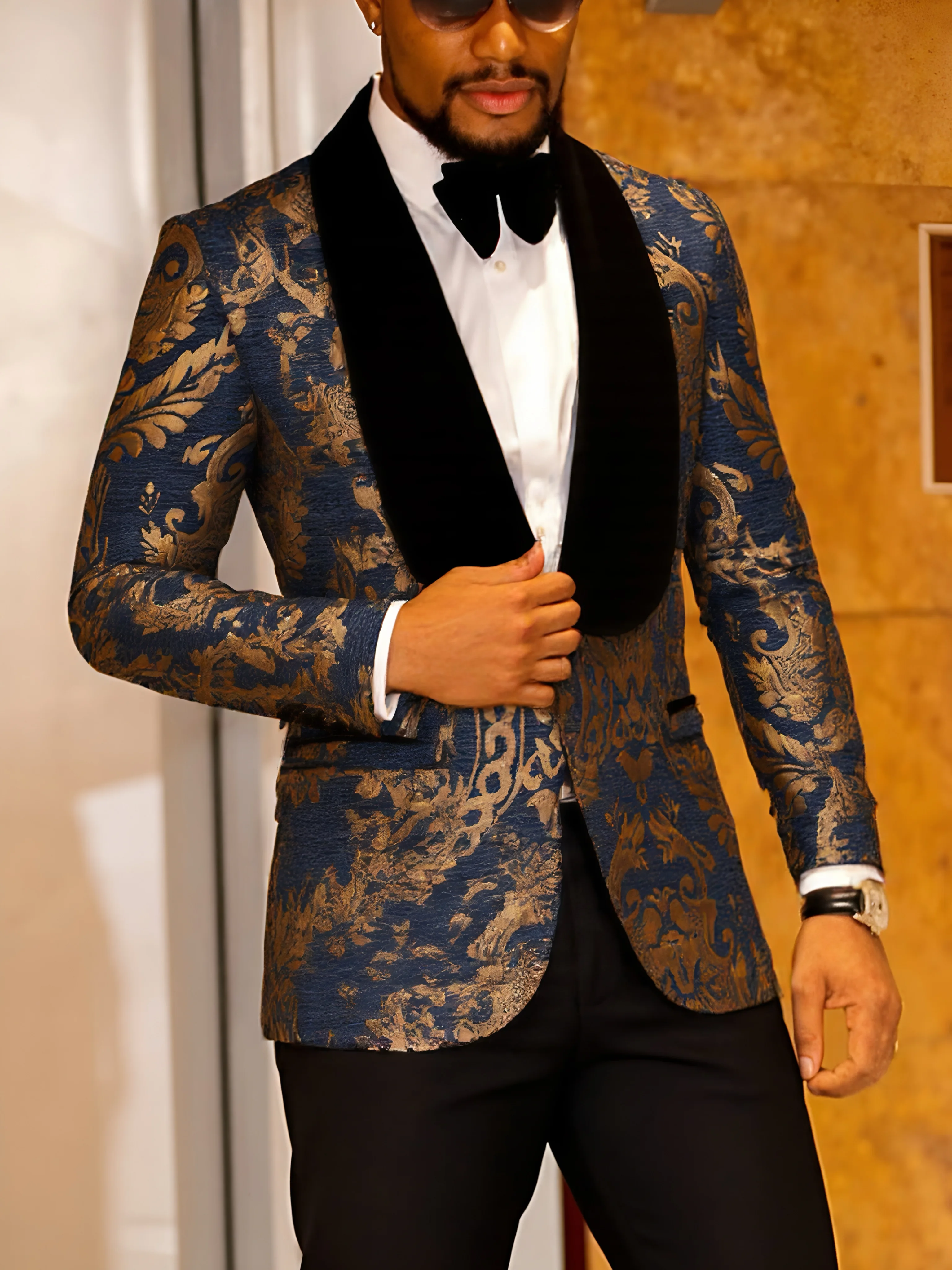 

Мужской смокинг с цветочным принтом, пиджак с шалью и лацканами пейсли, пиджак для ужина, выпускного вечера, свадьбы