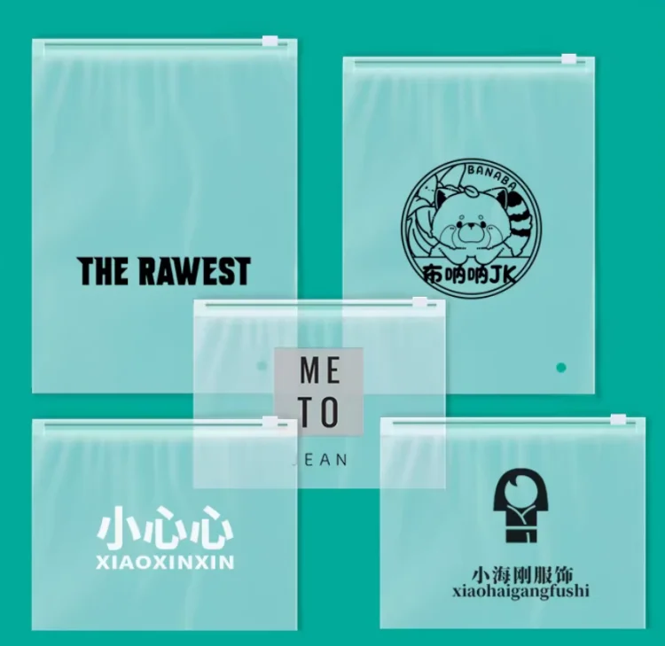 50 pezzi 140micron entrambi i lati glassato indumento cerniera borsa T-shirt biancheria intima calzini giocattoli asciugamano viaggi lavaggio