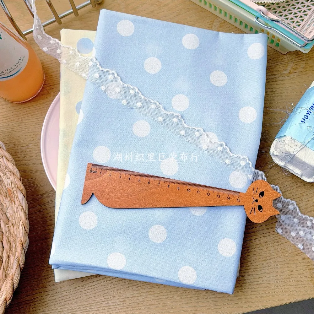 145x50cm 2cm Dot 5.2cm Spacing 40s Cotton Digital Print Soft Large Dot Fabric, for Dress Children's Clothing Sewing Cloth