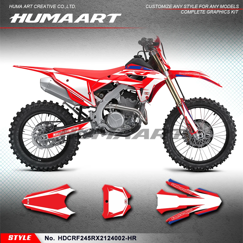 HUMAART Motorcycle Graphics Vinyl Wrap for Honda CRF 250RX 450RX 2021 2022 2023 2024,  HDCRF245RX2124002-HR