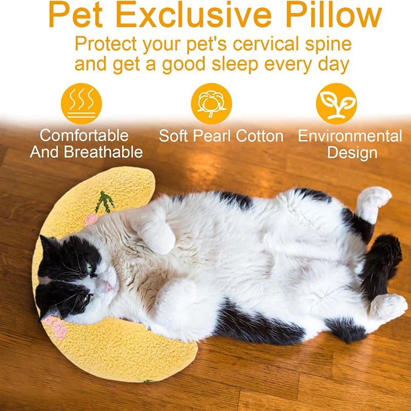 Small Pillow For Pet Cats Dogs Sleeping Mat Neck Guard U-shaped Pillow Soft And Thick Bite Resistant Winter Warm Comfort Pillow