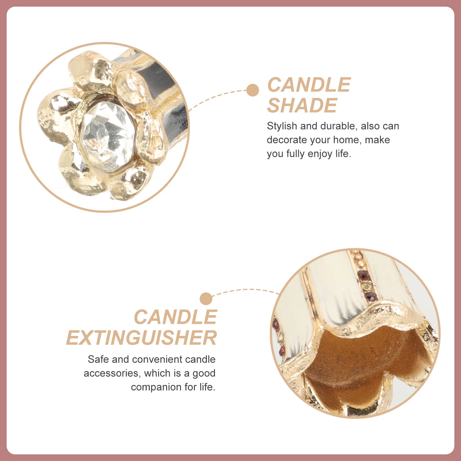 

Metal Wick Snuffer Extinguisher Long Handle Stylish Snuffer Tool for Aromatherapy Tea Light Jar Candles