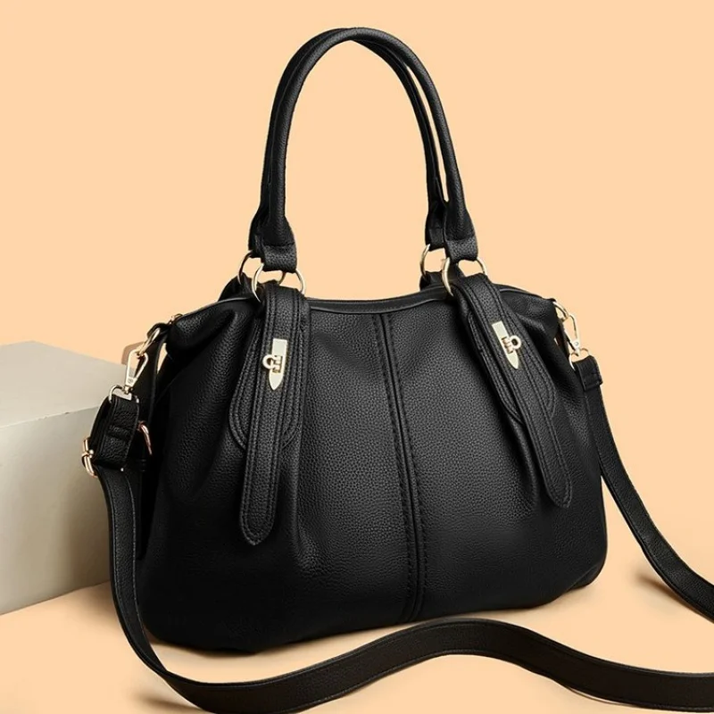 

Elegant Leather Women's Tote Bag High-End Luxury Brand Famous Designer Trendy Daily Vintage Commuter Bag​