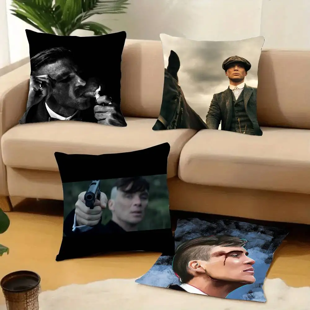 1PC Movie P-Peaky B-Blinders Pillow Case Square  Bedroom Sofa Leisure Comfort Cushion Car Home Decoration Pillowcase 40x40