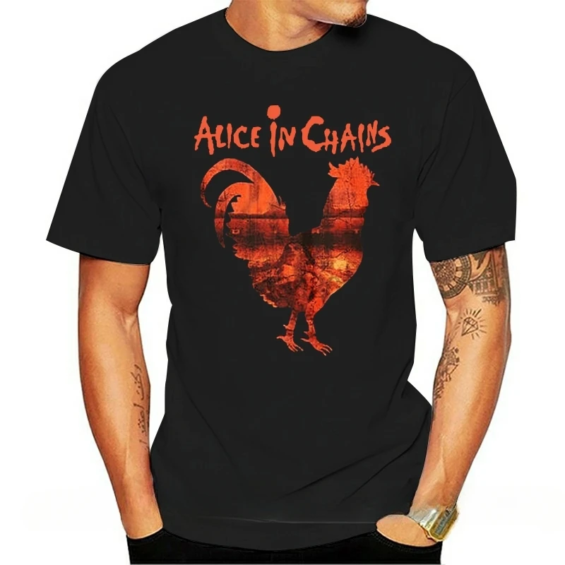 Mens New  Clothing Summer  Cotton Alice in Chains Rooster Dirt Layne Staley Rock Band Logo New T-shirt Unisex