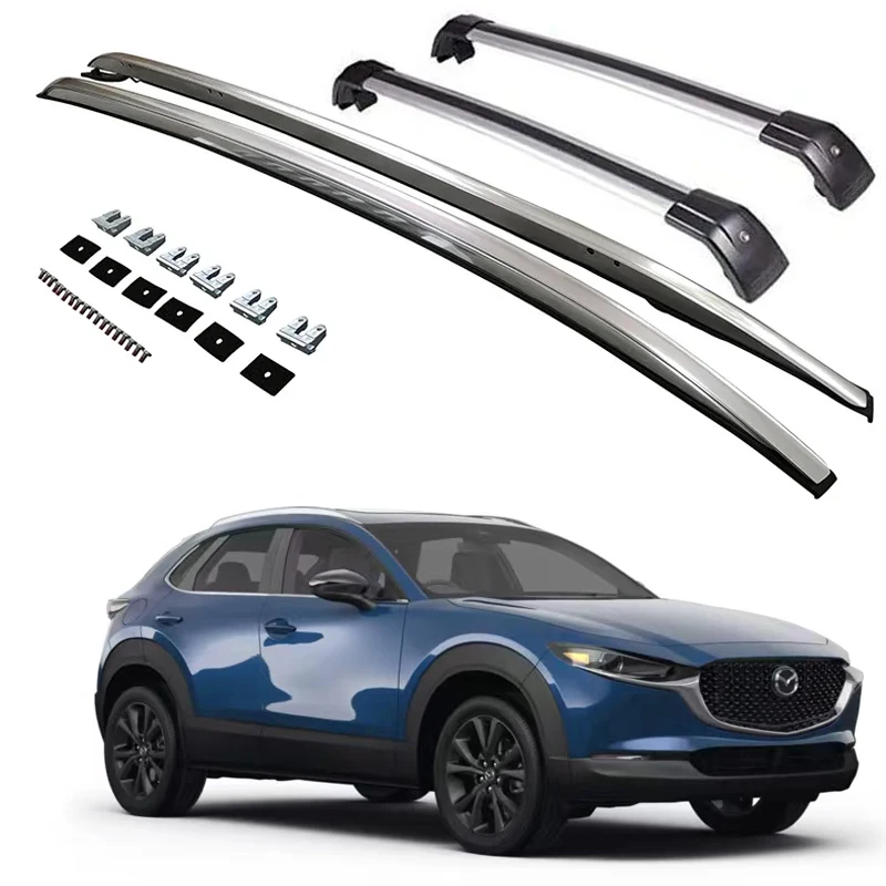 OEM Style Car Roof Rack For Mazda CX-30 CX30 2020-2024 Rails Bar Luggage Carrier Bars top Cross bar Rack Rail Boxes Aluminum