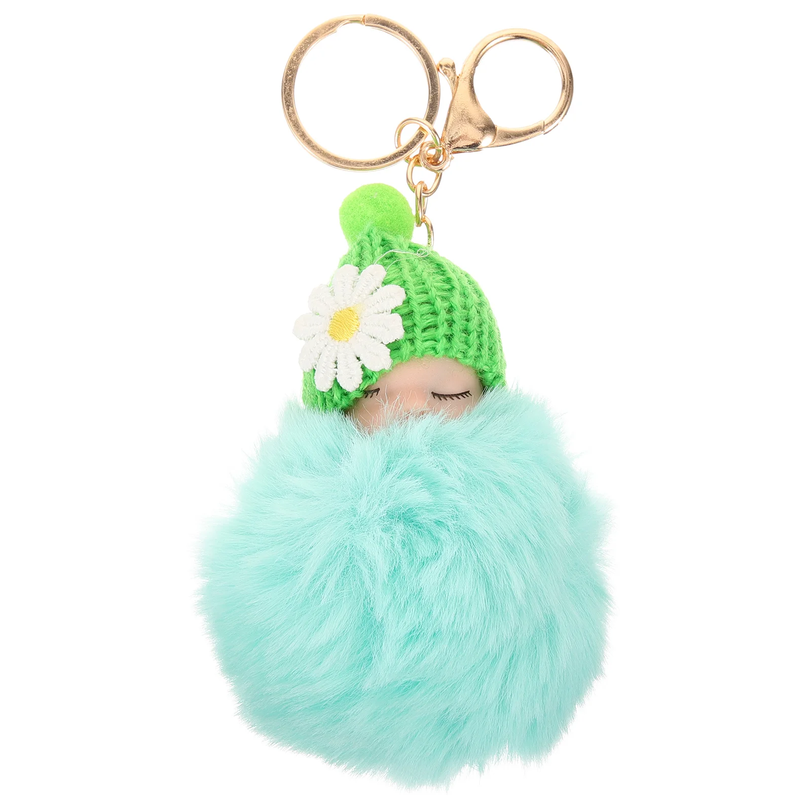 Chaveiros femininos para chaves de carro chaveiro Rex Rabbit Baby Miss Sleeping Rings