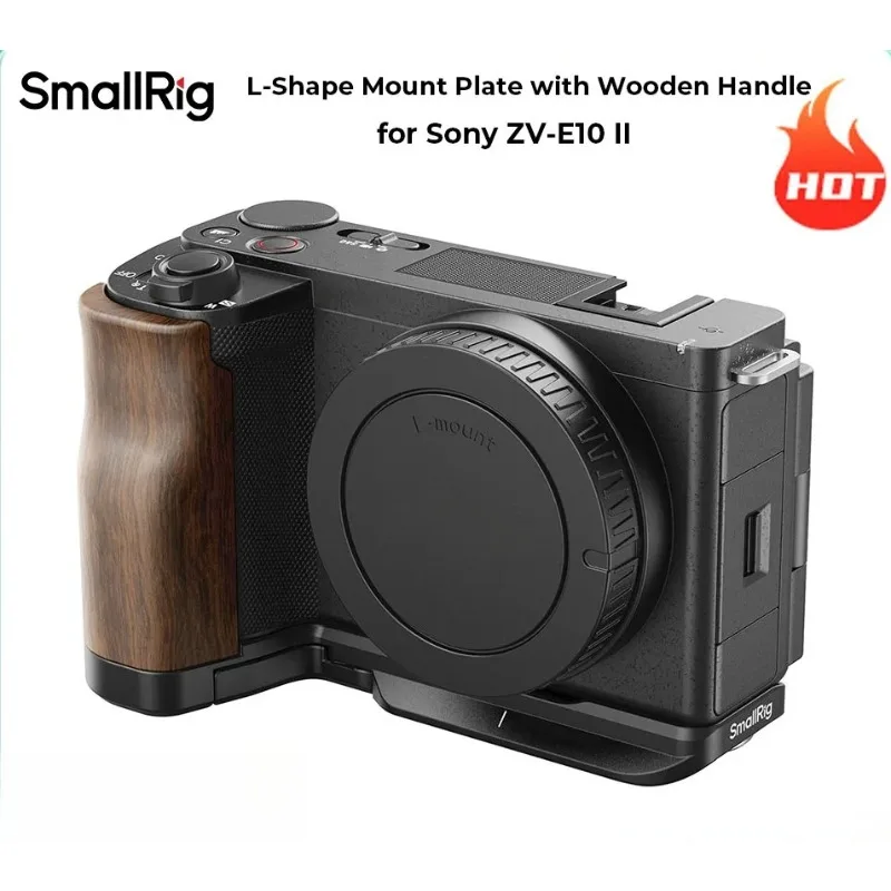 smallrig-4864-plaque-de-montage-en-forme-de-l-avec-poignee-en-bois-pour-sony-zv-e10-ii-compatible-arca-swiss-plaque-de-degagement-rapide-integree-pour-arca