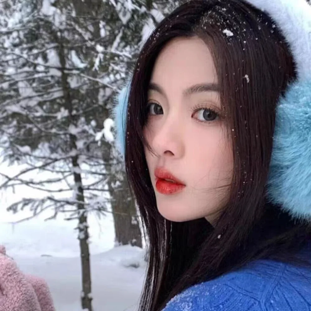 Orejeras bonitas de felpa para invierno, calentadores de orejas de felpa, orejeras de piel sintética de visón para clima nevado para estudiantes de invierno y pesca