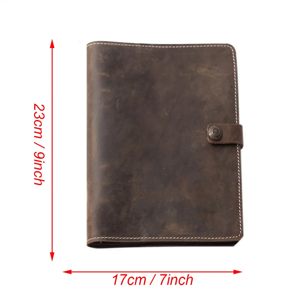 handmade Traveler\'s Note Book notebook brown Cowhide Genuine Leather  journal card holder diary vintage planner Sketchbook