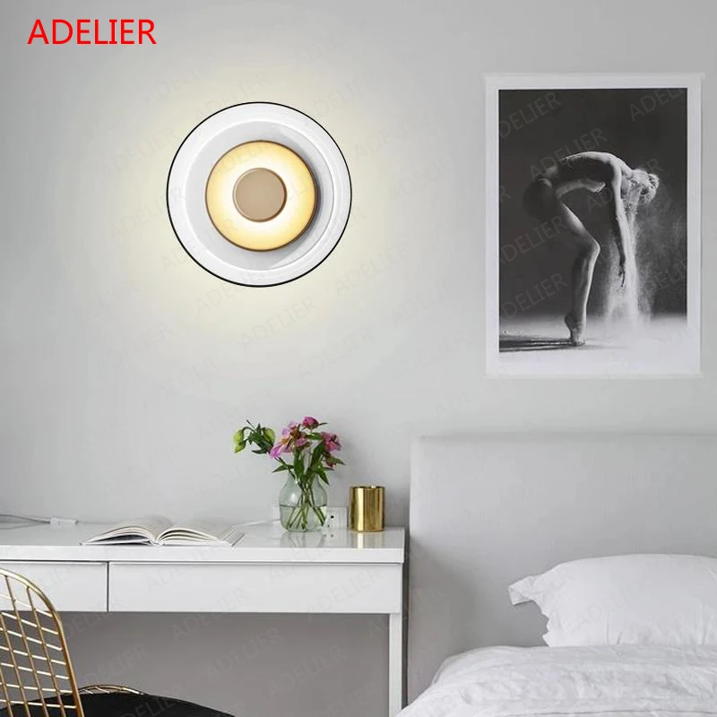 Modern LED Wall Lamp Glass Bowl wall sconces Luminaire Nordic Living Bedroom Kitchen Indoor Decor Light Fixtures