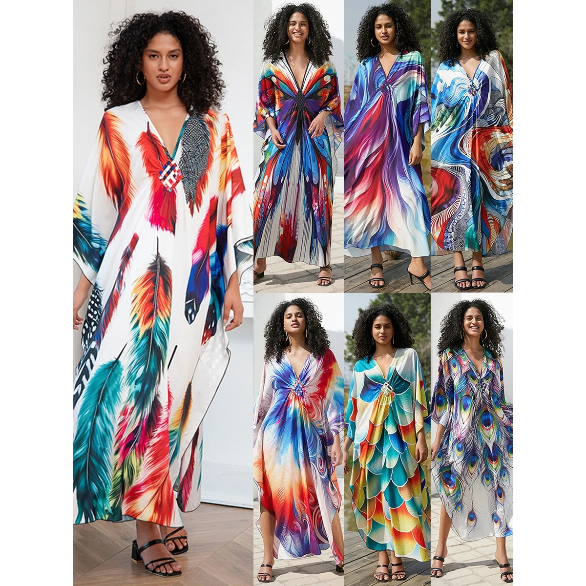 printed-loose-dress-cover-up-swimwear-holiday-long-robe-lightweight-summer-fashionable-beachwear-unbranded-chinese-origin
