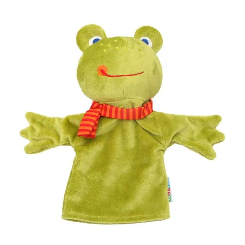 Stuffed Plush Animals Toys Hand Finger Story Puppet Kawaii Dolls Educational Baby Toys Duck Frog Monkey Children Gift