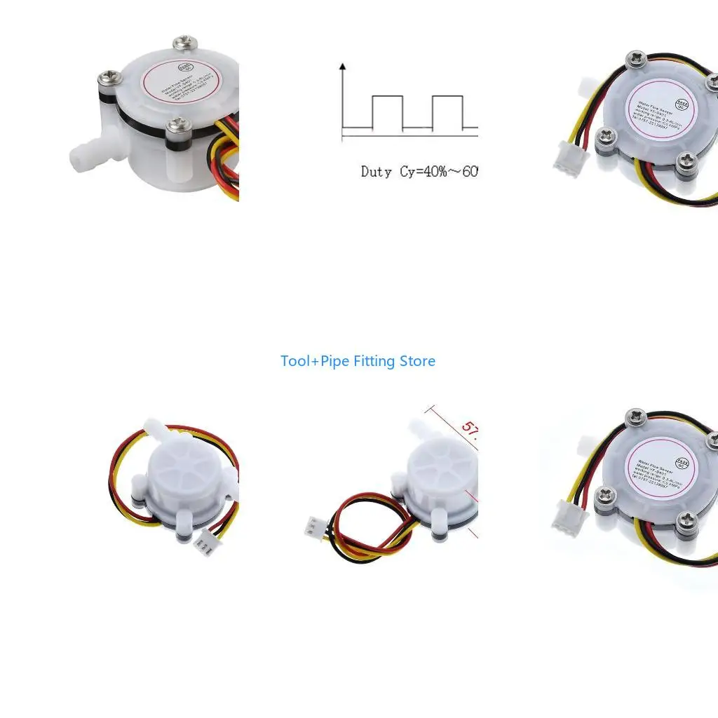 F92B Upgraded Water Hall Switch 0.1-6L/min Less Than 1.75 M-pa Meter Flowmeter Counter Water