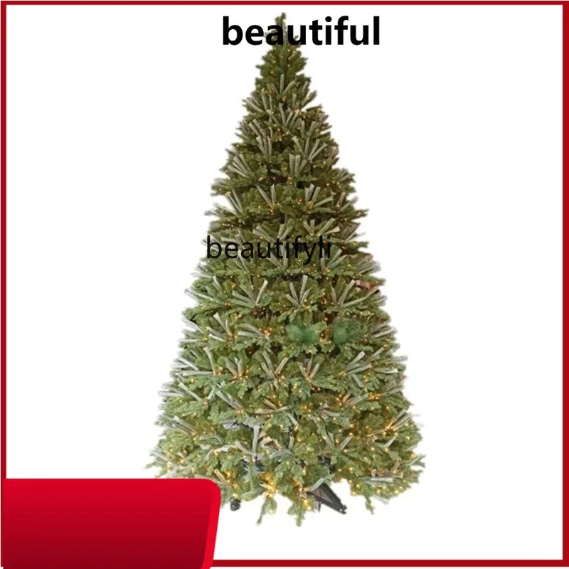 

Luxury large 3.5-meter Christmas tree, encrypted LED luminous outdoor frame PE Christmas tree A50 H