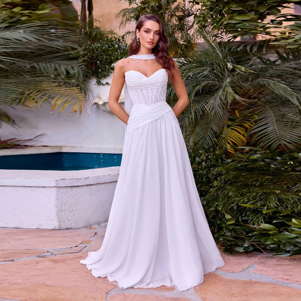 

Customized Sweetheart Collar Women Wedding Dresses Sexy Princess Prom Party Gowns Backless Vestidos Para Bodas Mujer Invitada