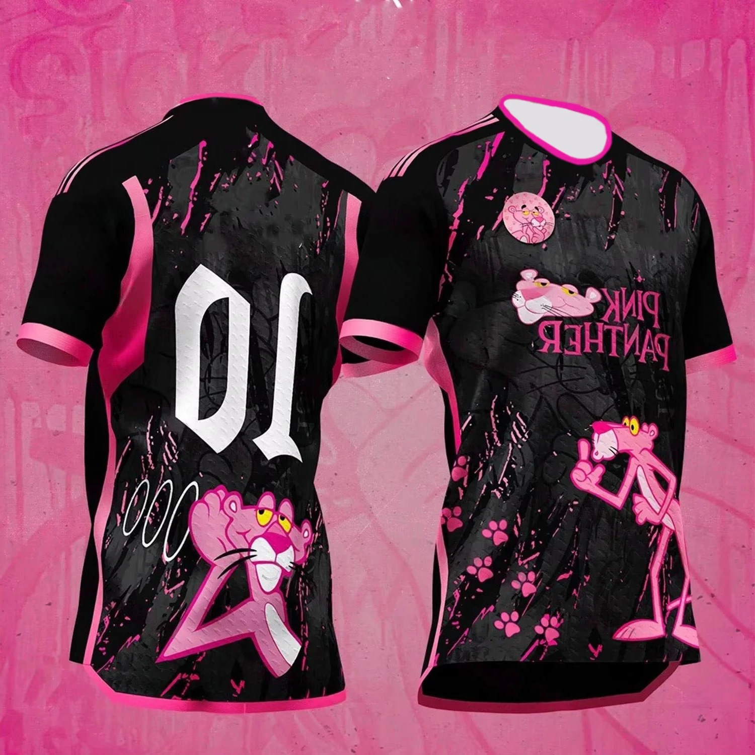 

Новое поступление The Pink Panthers # Летнее футбольное специальное памятное издание 10, дизайн, женские и детские трикотажные дизайнерские топы