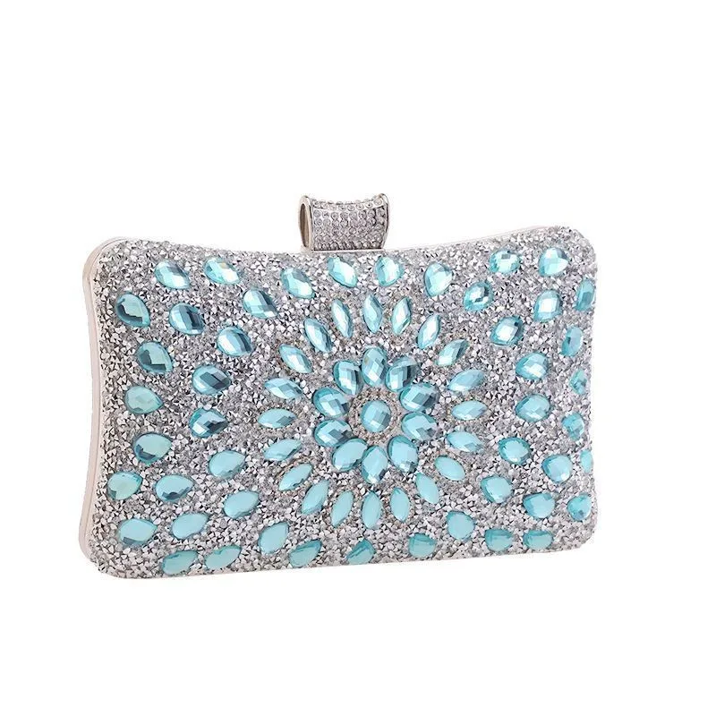 الاكريليك الماس حقائب السهرة حفل زفاف الفاصل أحجار الراين الساخن تصميم سلسلة حقائب الكتف #6