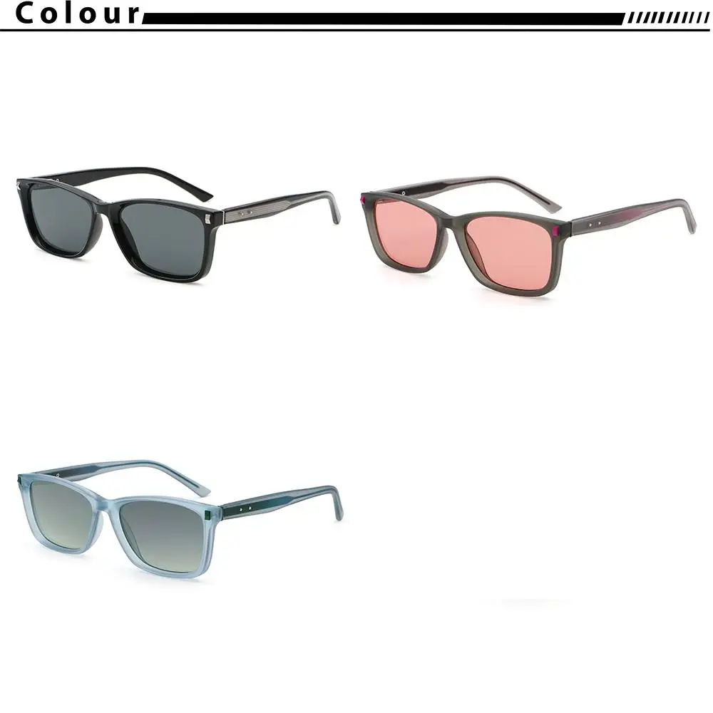 CATERSIDE Neue quadratische Korrektions-Sonnenbrille für Herren mit Federscharnier-Design, Korrektions-Sonnenbrille für Damen, Outdoor-Korrektionsbrille – Detail 1