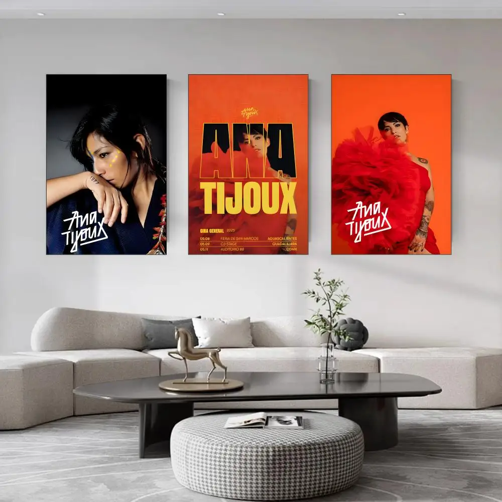Ana Tijoux Colored Inkjet Paints Decorative Wall Home Party Decoration Festival Gifts Synthetic Canvas No frame
