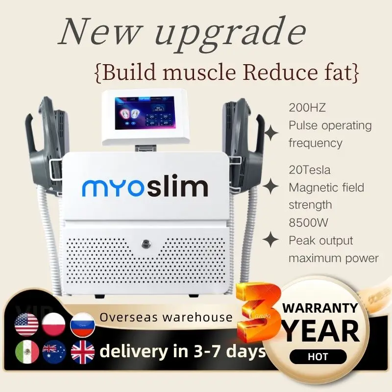 MYOslim 8500W EMS Body Sculpting Machine 20 Tesla 200HZ Muscle Stimulation For Muscle Development Fat Burning And Weight Loss