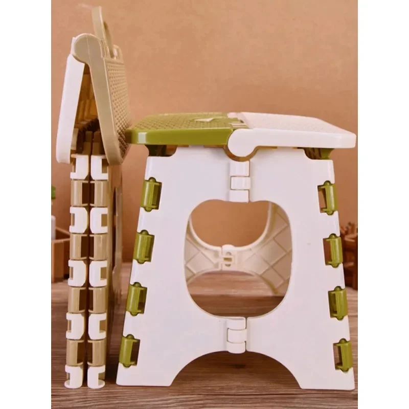 Plastic Folding Small Stool Portable Thickened Household Space-saving Outdoor Fishing Bench Horse Chair Lightweight Shrink image 2