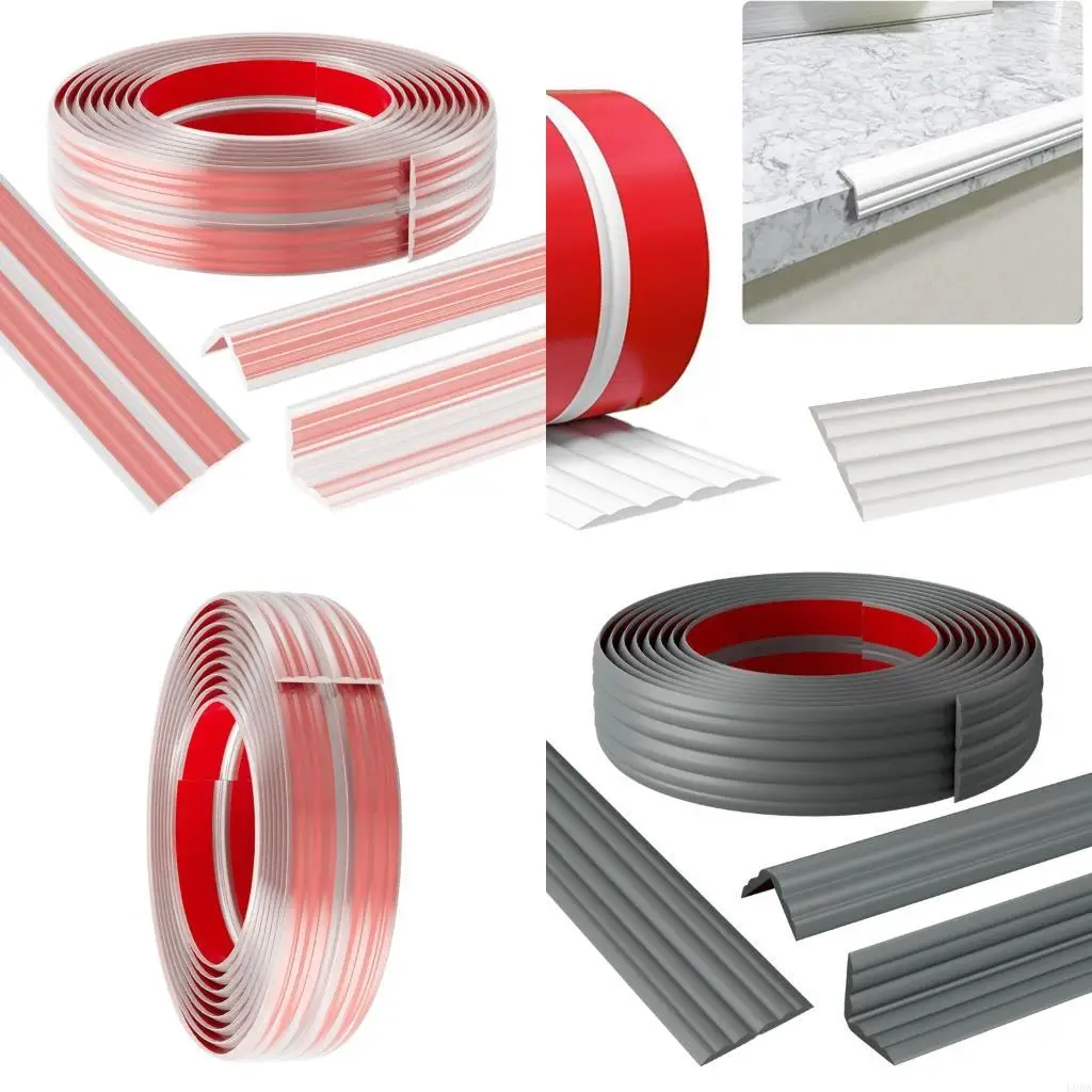  Multifunctional Wall Border Home Safety TPE Corner Guard Strips 6mx40mm for Enhancing Interior Aesthetics & Durability