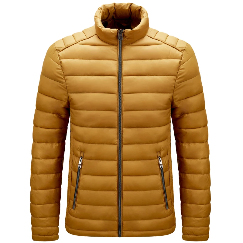 Mens Lightweight Outdoor Puffer Jacket Hooded Insulated Thermal Puffy Winter Heated Running Travle Casual Cotton Outdoor Coat - view 4