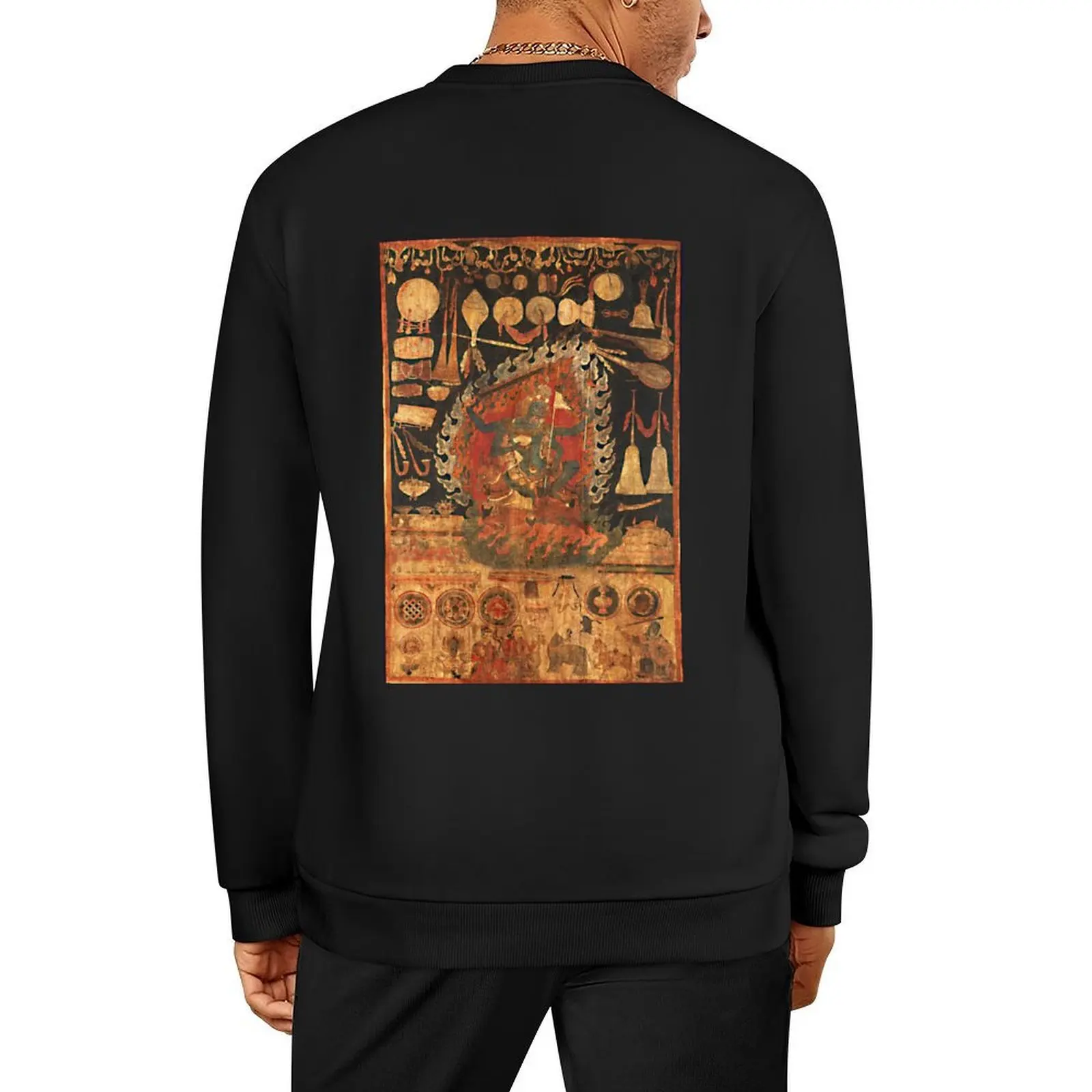 

Mandala 75 Goddess Palden Lhamo Pullover clothes for men mens designer clothes blouse tracksuits graphic sweatshirts