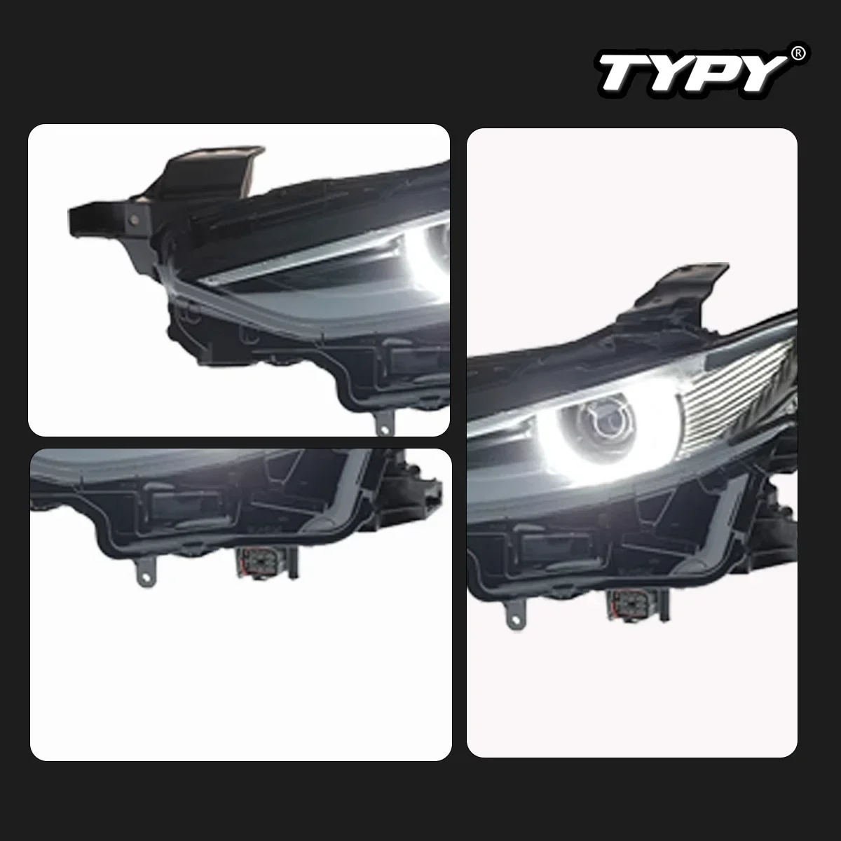 

TYPY New Upgrade Modified Full Head Lamp Assembly For Mazda 3 Axela 2020-2023 Turn Signals Daytime Running Lights LED Headlights