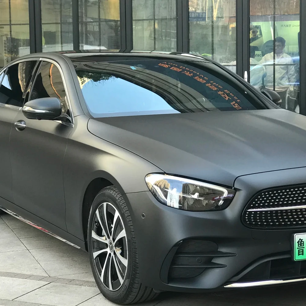 

ПЭТ матовые хромированные черные металлические виниловые наклейки для автомобилей - прочная черная металлизированная пленка для автомобильных наклеек и графики