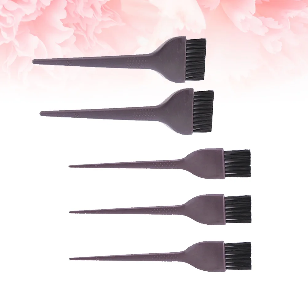 5 pçs conjunto de escova de tingimento de cabelo profissional cerdas de ponta fina para aplicação de cor uniforme salão de beleza diy uso doméstico escova de cor de cabelo
