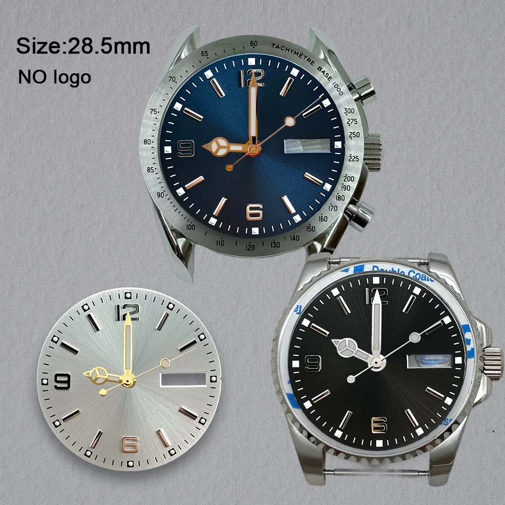 High-Quality No Logo 28.5mm Watch Blank Dial For NH36 Movement Custom Logo Watch Dials Hands Accessories Repair Tools