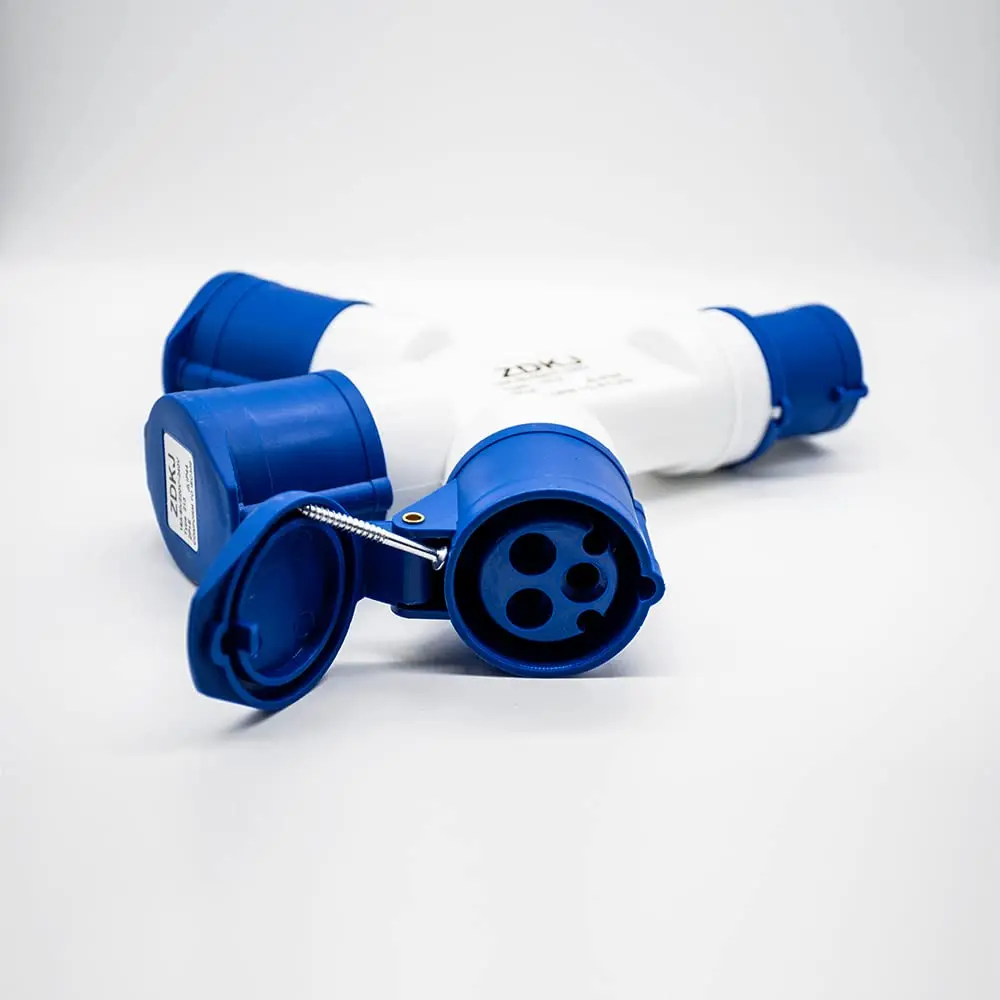 IEC60309 Industrial CEE Connector Separate 3P Adapter 16A 220V-250V 2P+E 6h IP44 Surface Mount