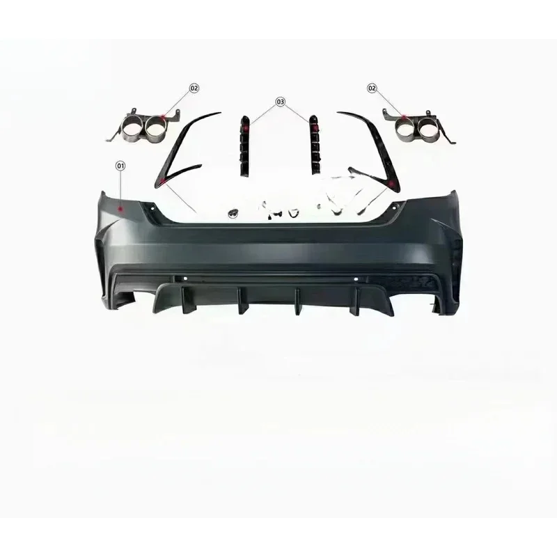 Sturdy PP Plastic OEM Fit Yofer Body Kit Front Rear Bumper Side Skirts Sport Universal Fit Car Auto Guard