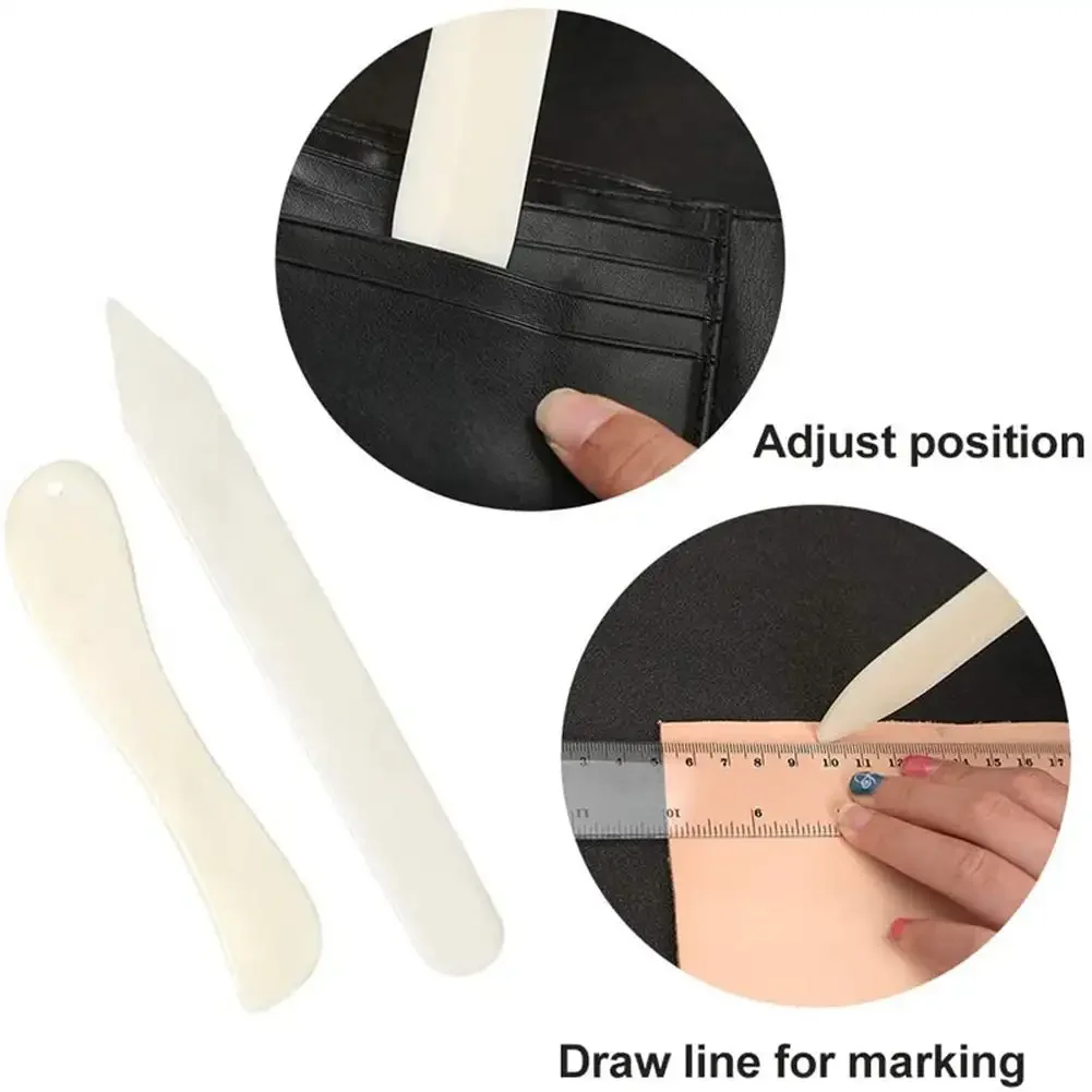 Artificial Oxbone Folder DIY Handmade Leathercraft Folding Knife Creases Scoring Lines Marker Bookbinding Origami Auxiliary Tool