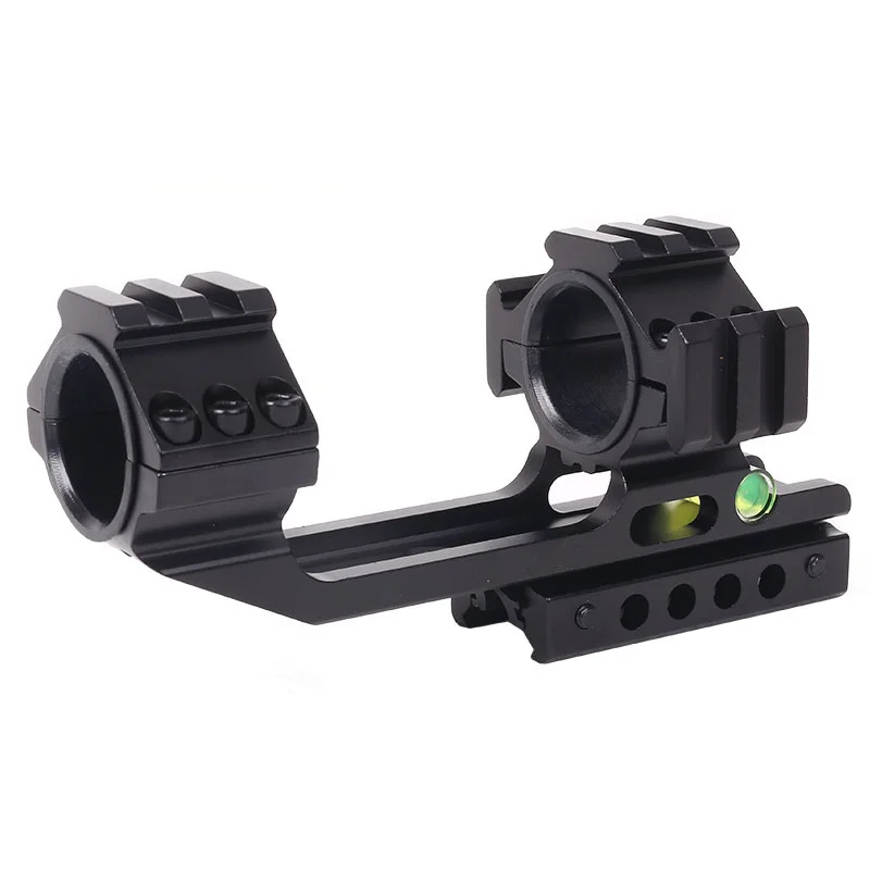 قوس مستوى 25.4/30 مم، قاعدة تركيب البصر التلسكوبي، دعامة مشبك أنابيب التوازن، مستوى الفقاعات المتكامل، حلقة السكك الحديدية المزدوجة