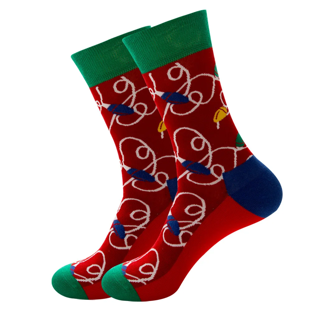 7 pairs lot pack women socks The New elk Santa Claus snowman Lantern candy Cookies Trendy socks fashion happy funny socks cotton