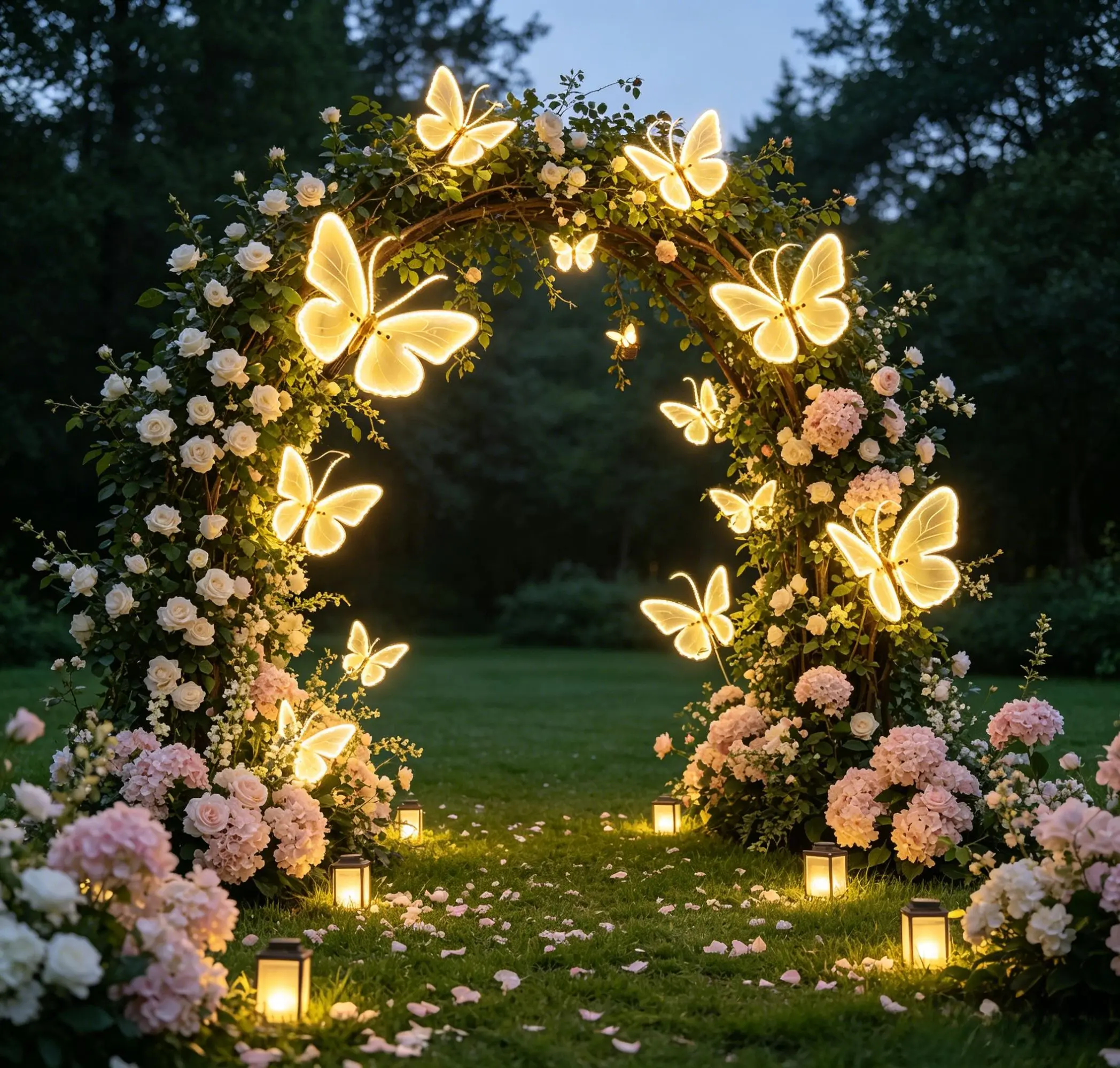 Dreamy LED Dynamic Butterfly Light Luxury Home Decoration DIY Resort Scenic Area Night Scene Lighting Atmosphere Decor Props