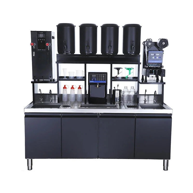 Stainless steel water bar milk tea workbench equipment