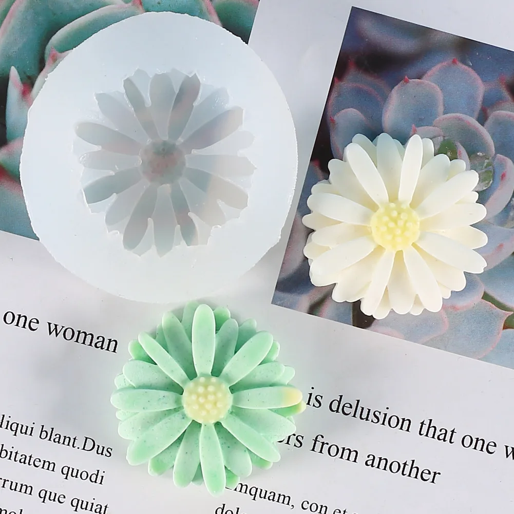 Chrysanthemum Silicone Mold DIY Sugar Flapping Cake Chocolate Plaster Drop Glue Mold Hand Made Cake Tools Silicone Mold