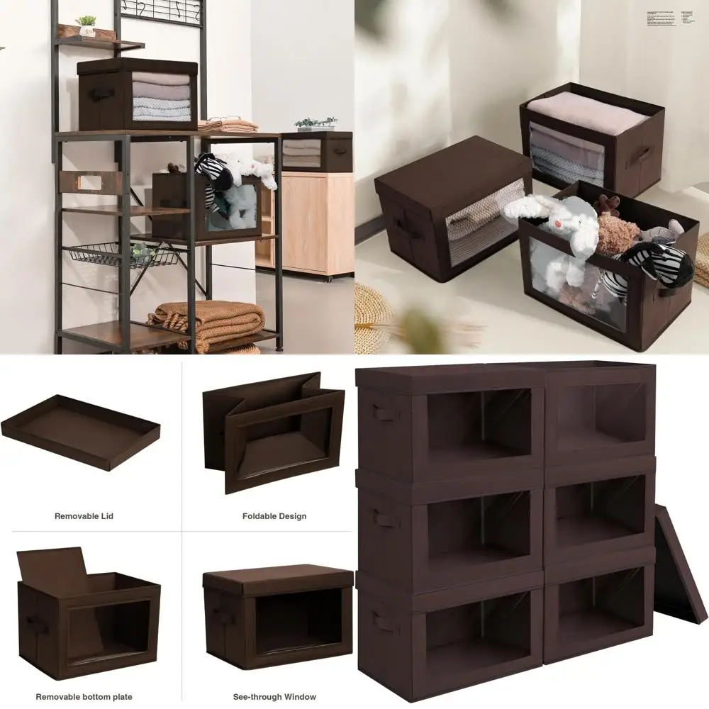 

Современные контейнеры для хранения с крышкой из 6 штук, 14 штук — идеально подходят для организации одежды, книг, компакт-дисков и офисных принадлежностей.